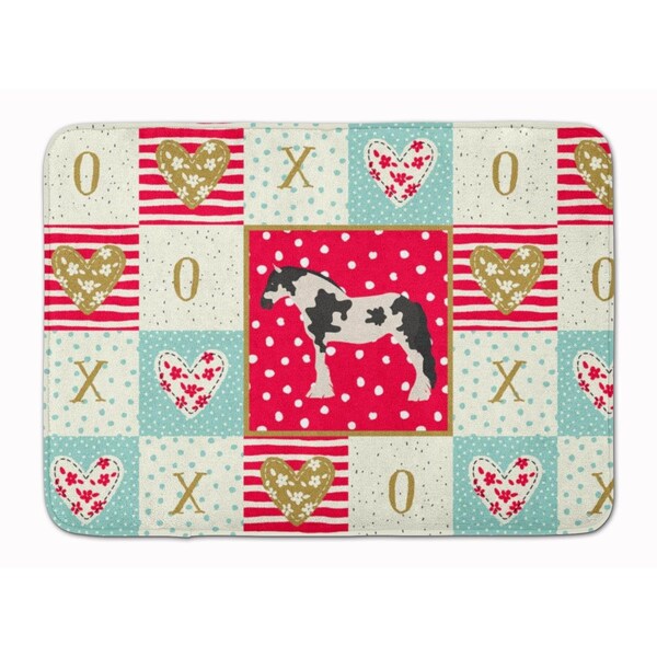 Carolines Treasures 19 x 27 in. Cyldesdale Horse Love Machine Washable Memory Foam Mat CK5339RUG - main